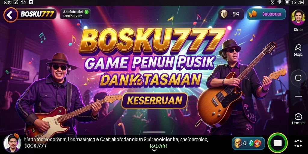 Tampilan seru gameplay BOSKU777 dengan alunan musik dan tantangan.