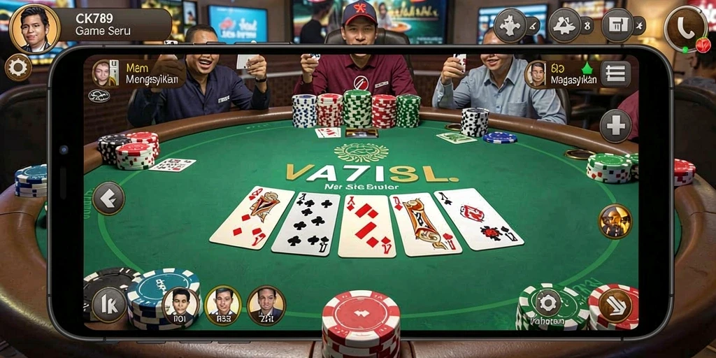 Tampilan menarik dari gameplay CK789 Poker yang seru.