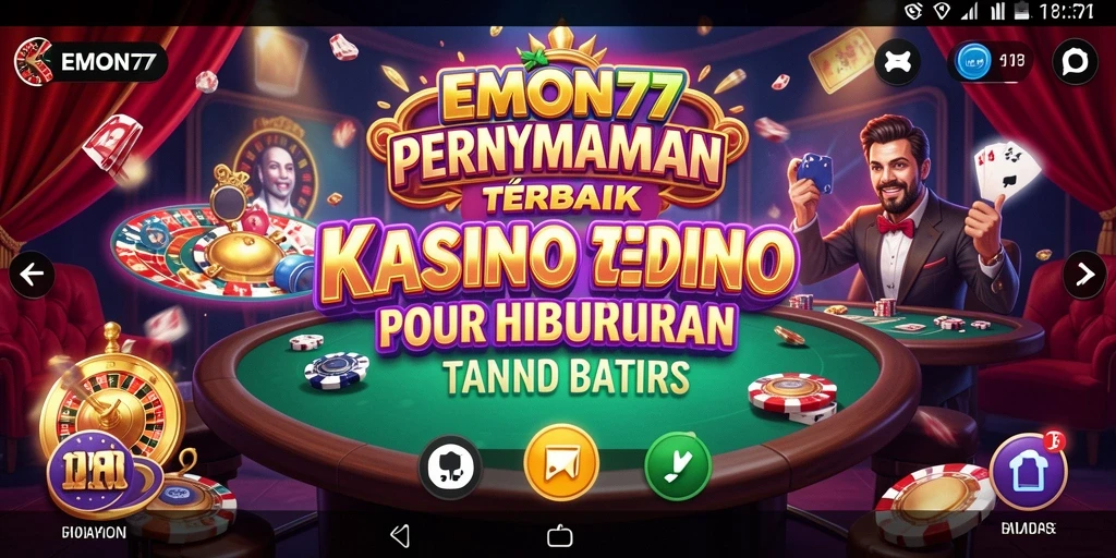 Screenshot gameplay EMON77 menampilkan berbagai jenis permainan Kasino yang mengasyikkan.