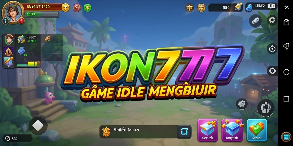 Screenshot gameplay IKON777 menampilkan aksi menarik karakter Idle.