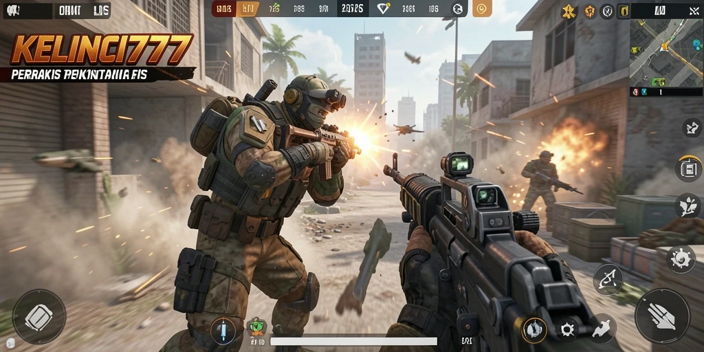 Tampilan seru gameplay KELINCI777 dengan aksi FPS mendebarkan.