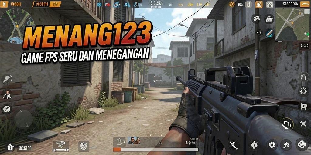 Tampilan utama gameplay <strong>MENANG123</strong> saat pertempuran FPS yang intens.