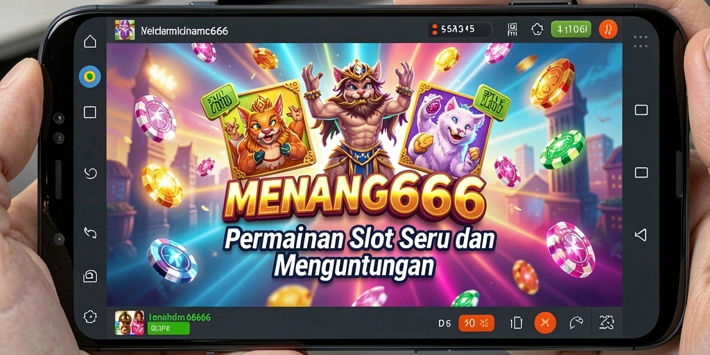 Screenshot permainan slot MENANG666 dengan tampilan menarik dan fitur bonus.