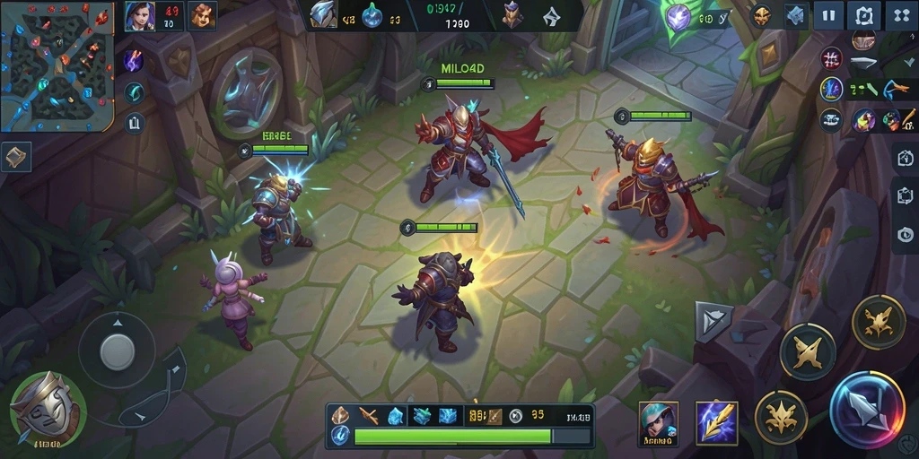Tangkapan layar gameplay seru MILO4D dengan aksi pertarungan tim.
