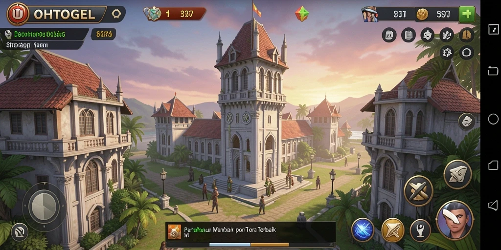 Gameplay intens menara pertahanan di OHTOGEL.