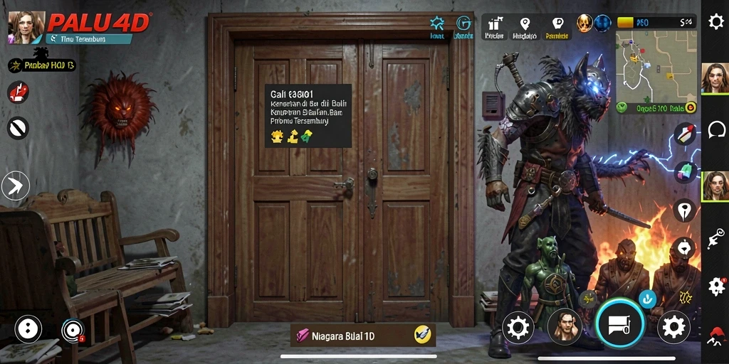 Screenshot PALU4D yang menampilkan momen menegangkan dengan hantu di latar belakang.