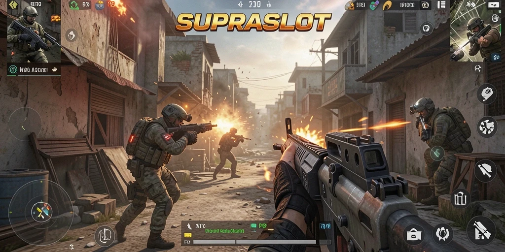 Tampilan gameplay mendebarkan dalam <strong>SUPRASLOT</strong> dengan aksi yang intens.