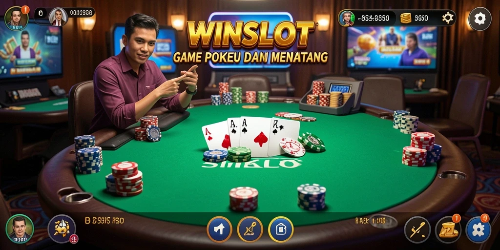 Tampilan gameplay seru dalam WINSLOT yang penuh strategi poker.